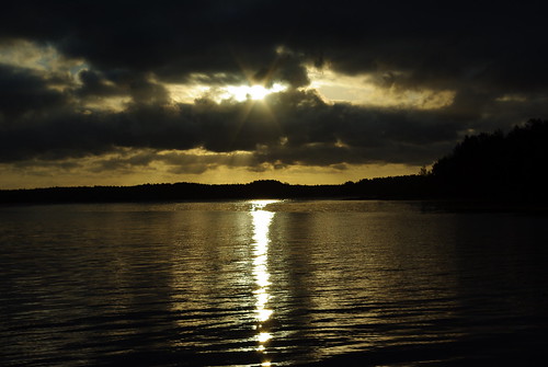 sky cloud sun nature water sunrise pentax sweden åmål k200d