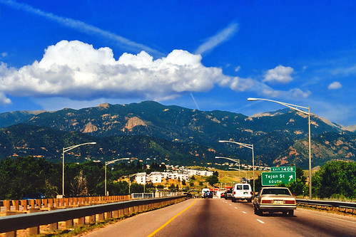 mountains landscape highway colorado freeway coloradosprings