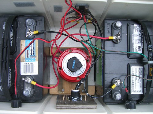 Battery Bank in a Cooler | Two 12 volt batteries in ... mercruiser trim switch wiring diagram 