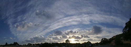 california blue camping sunset sky panorama clouds arc radiating toddography