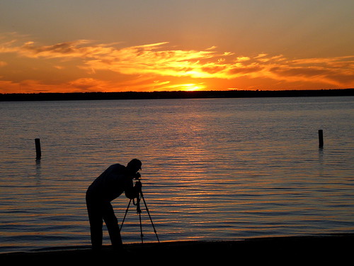 sunset silhouette landscape photographer michigan cadillac lakemitchell lakemitchel