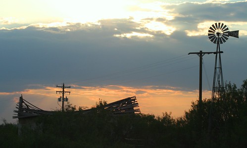 sunset windmill texas country westtexas midland dovehunt