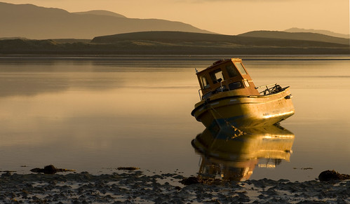 morning ireland reflection water sunrise dawn boat am tide mayo clewbay murrisk imagekind redbubble lesamisdupetitprince