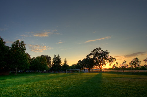park trees sunset silhouette clouds shadows hdr