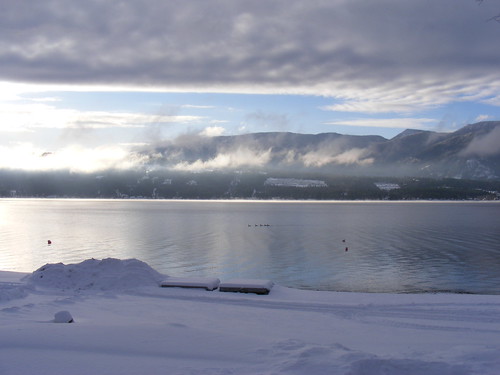 winter sun lake snow cold clouds britishcolumbia shuswap
