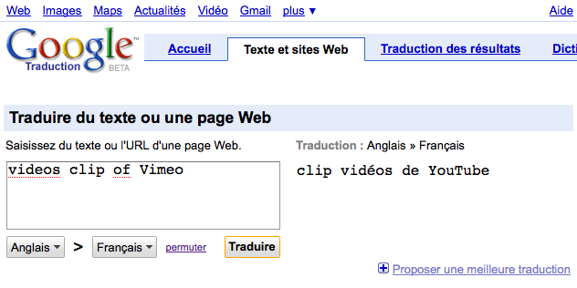Google translate: Youtube or Vimeo?