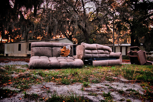 park sunset green trash nikon dump couch sofa trailer roadside thursday hdr d40