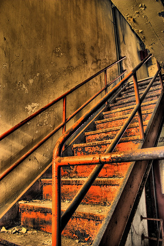 old city sunset summer urban ontario canada abandoned beauty metal wall stairs evening amazing ancient paint industrial day sad objects creepy machinery silos inside aged railing cpr hdr decayed goodtimes thunderbay confined godly captioning desirable forgoten tonemaped thingers