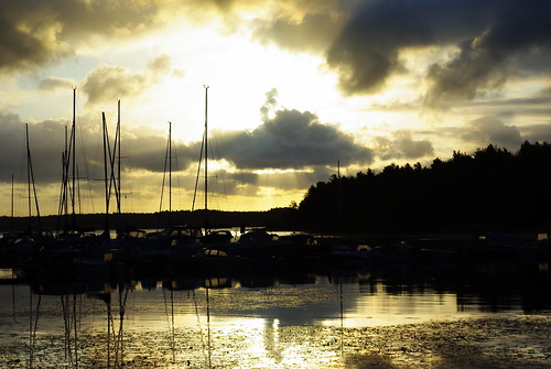 sky cloud sun water sunrise pentax sweden åmål k200d