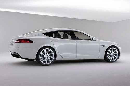 Holy F: WANT. (Tesla Model S, four-door sedan). Super Aston Martin-esque.