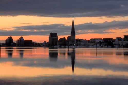 city morning light red sky church water skyline architecture sunrise reflections river germany geotagged town twilight europe mood architektur alemania tyskland allemagne hdr duitsland waterways eos40d 40deurope