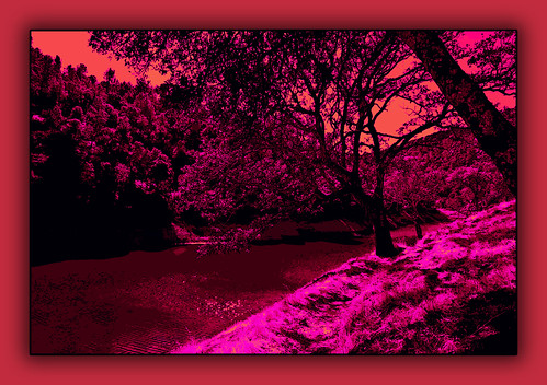 california pink red landscape scenery photoshopped surreal lakeberryessa