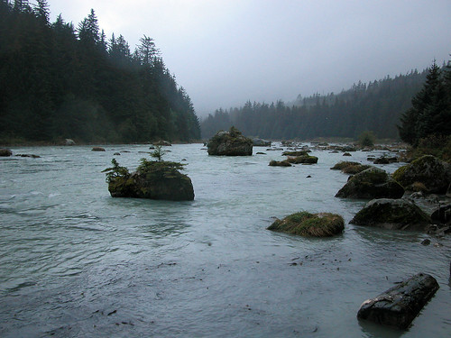 robert water fog alaska river highway rocks haines kramer chilkat
