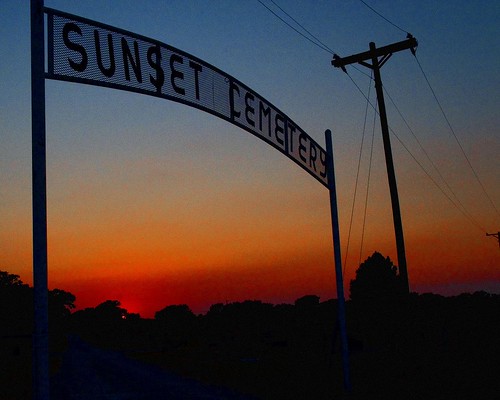 sunset cemetery sign texas