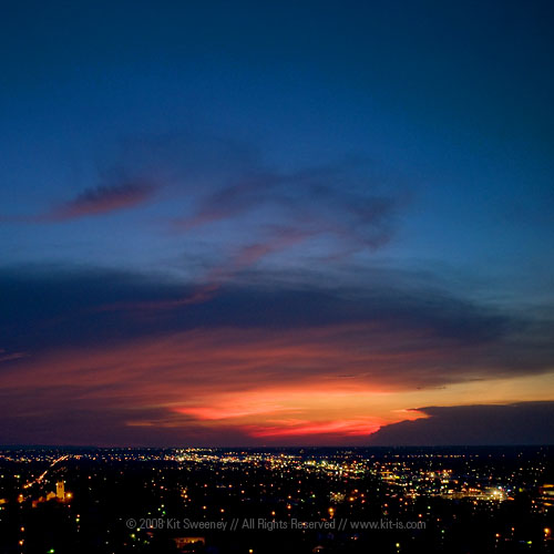 longexposure blue sunset red night dark lights evening texas tx aerialview aerial abilene kitsweeney