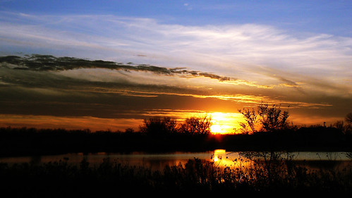 sunset sky usa lake clouds evening nebraska outdoor horizon flare lowell gibbon photo36