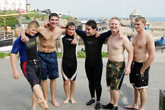 Swimmers in Charlestown