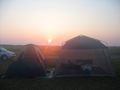sunrise obx capepointcampground hatterasseashoreouter bankshonda odysseycampingtent
