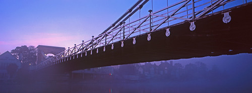england mist sunrise buckinghamshire panoramic riverthames suspensionbridge xpan marlow thamesvalley
