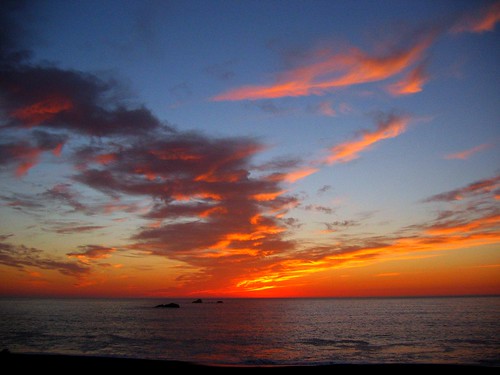 ocean camping sunset sky water clouds sunrise