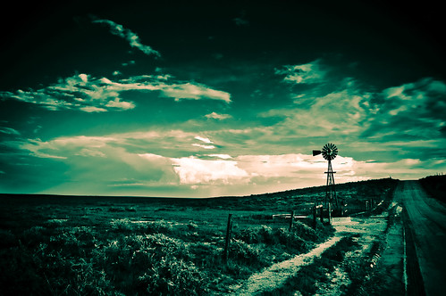 road sky windmill silhouette clouds rural landscape xpro nikon colorado dirt prairie d40 weldcounty 1855mmf3556 stupidlyoverprocessedbutilikeitanyway