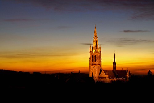 sunset church beautiful wow belgium belgique olympus nuit eglise wallonie e510 arlon mywinners