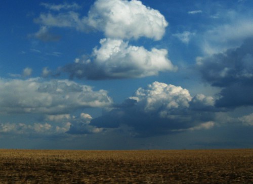 sky field clouds kansas