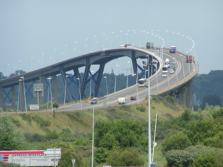 Bridge on the approach to the Pont de Normandie, France 2008