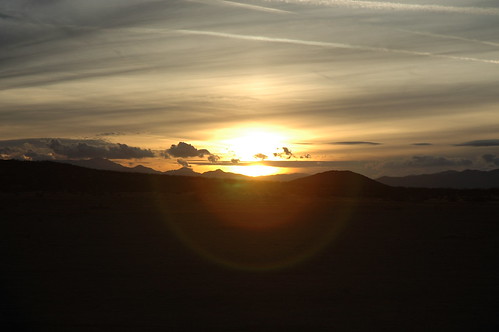 sky sun set evening desert mojave