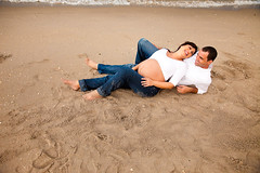 Relaxing on the beach - Maternity Professional Photography - Curtis Copeland