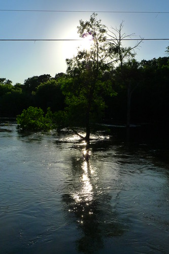 sunset flood northdakota redriver fargo