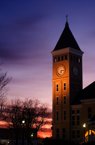 canon eos 40d ef 50mm f18 saline county courthouse benton arkansas clock tower sunset dusk blue hour winter february 2009 clouds long exposure building six 6 stop neutral density nd filter img2350v2 explore interesting bigmomma challengeyouwinner pfogold photofaceoffplatinum thechallengefactory clayton wells
