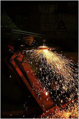 life blue work james welding spit torch cutting series collar dip repeat