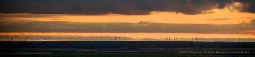 windmill clouds sunrise texas wind farm tx horizon windmills line turbine windfarm abilene turbines kitsweeney