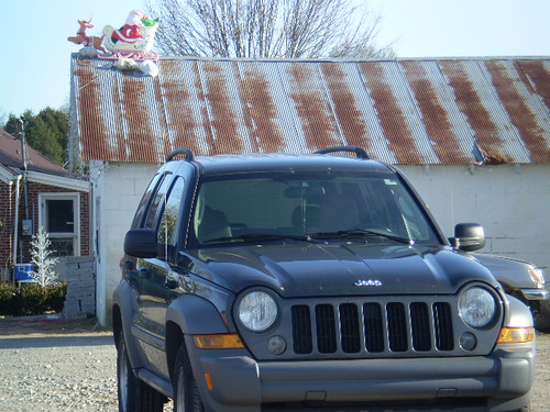 santa roof metal reindeer jeep decoration jeepliberty dekalbcounty