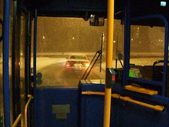 Blackheath bus blizzard action