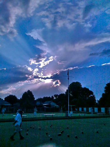 sunset sky true manipulated village flag australia nsw bathurst retirement lawnbowls a