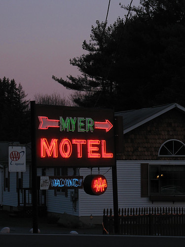 sunset sign neon motel pa milford myermotel
