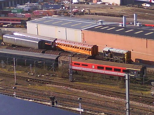 Wooden coach stock in Doncaster yard
