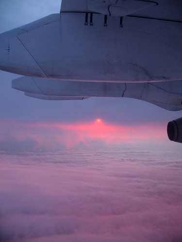 pink plane sunrise altitude wing jetengine viewfromthewindow upintheclouds