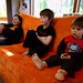 grandma watching jaws with her grandsons    MG 2368