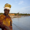 Woman on the beach in Kilwa Masoko, Tanzania