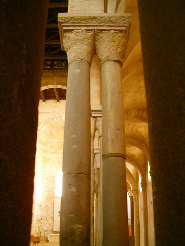 church yellow cathedral columns arches puglia colonnade tuff trani