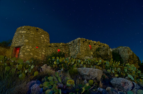 new city mountain castle abandoned night mexico ruins whites