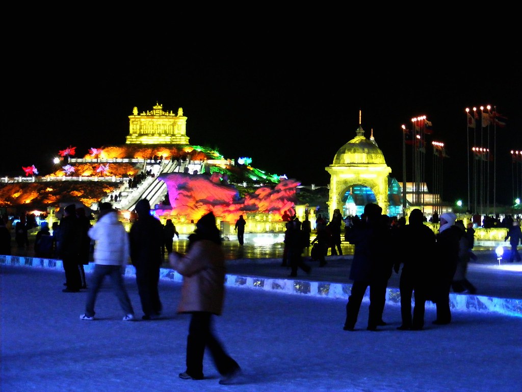 Snow and Ice World festival in Harbin, China