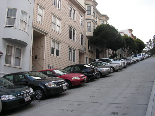 Parked cars in San Francisco California