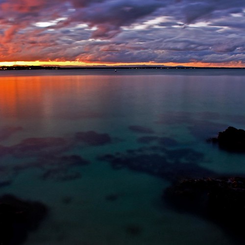 sunset beach clouds square rocks australia nsw jervisbay shoalhaven vincentia theunforgettablepictures pentaxk200d djgr