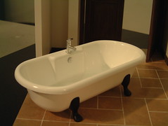 Miniature bath made from a vac forming