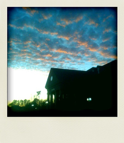 blue light sunset red sky clouds bank iphone polarize