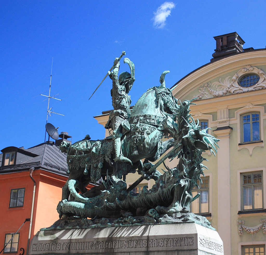 Sankt Göran och Draken (St. George & the Dragon), Köpmanbrinken, Gamla Stan, Stockholm, Sweden